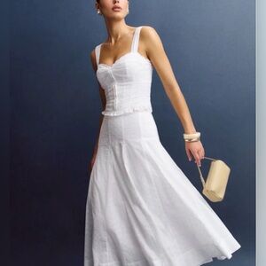 Reformation midi and skirt and top set